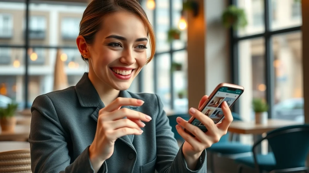 Modern real estate property search interface, empowered user exploring property galleries and filters on smartphone, effective estate website UX/UI