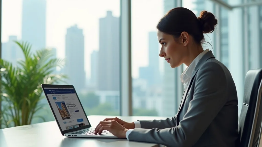 Sleek real estate agent using a real estate lead generation website